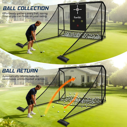Golf Simulator Enclosure, Hitting Net with Impact Screen for Home Practice