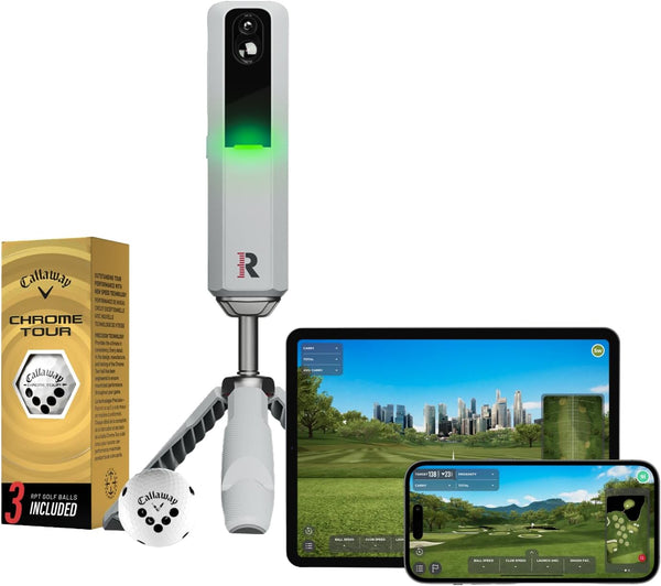 Rapsodo MLM2PRO Mobile Launch Monitor Golf Simulator | 3 Chrome Tour Balls