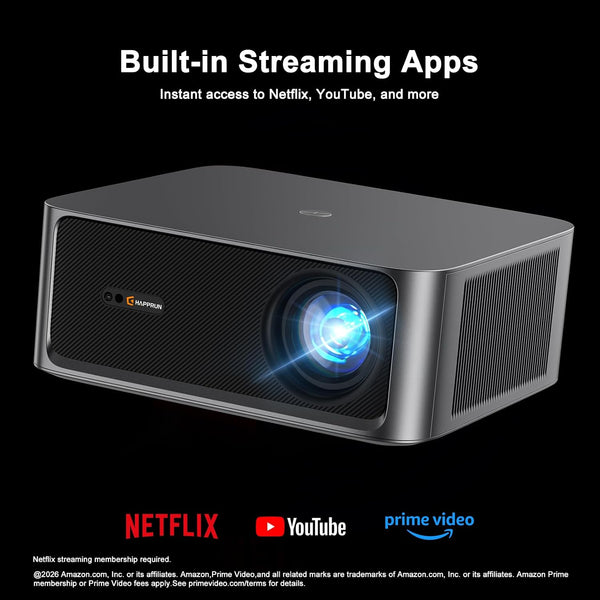 Outdoor Projector, 2500 ANSI Lumens with 4K Decoding