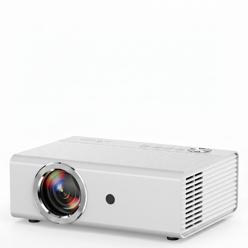 Smart Projector with Wifi and Bluetooth, Proyector-4K with Official Apps, 2000 ANSI AI Auto Focus 50W Dolby Quiet, Indoor Outdoor Projector Ceiling for Bedroom, Backyard, Camping